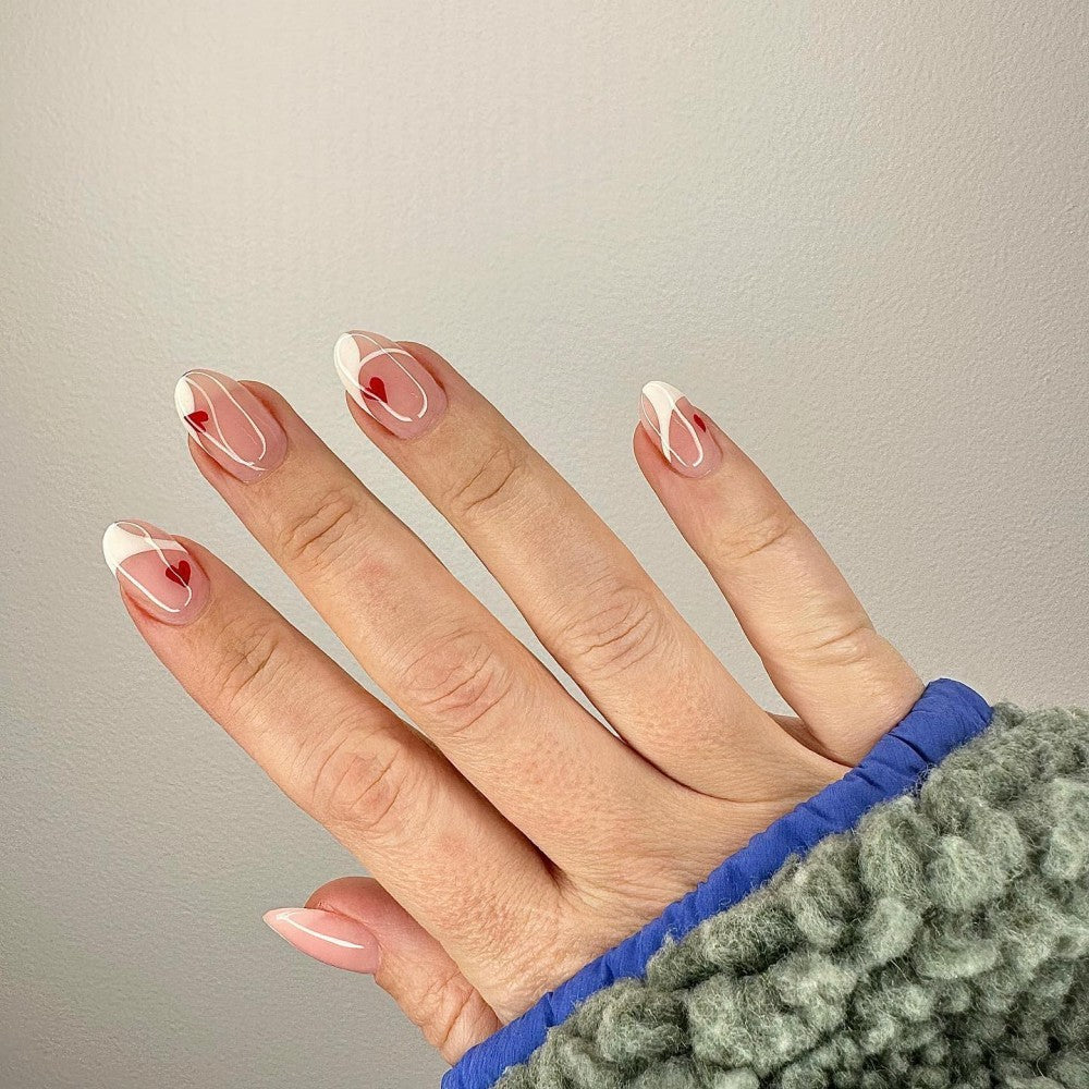 Elegant French Style Artificial Nails Bowlift