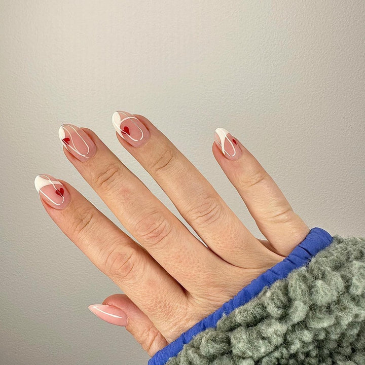 Elegant French Style Artificial Nails Bowlift