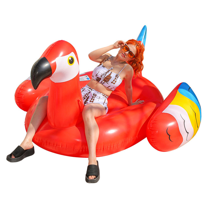 Ladies Inflatable Flamingo Swimming Island Bowlift