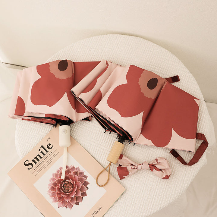 Ladies Rainbow Colored Folding Umbrellas Bowlift