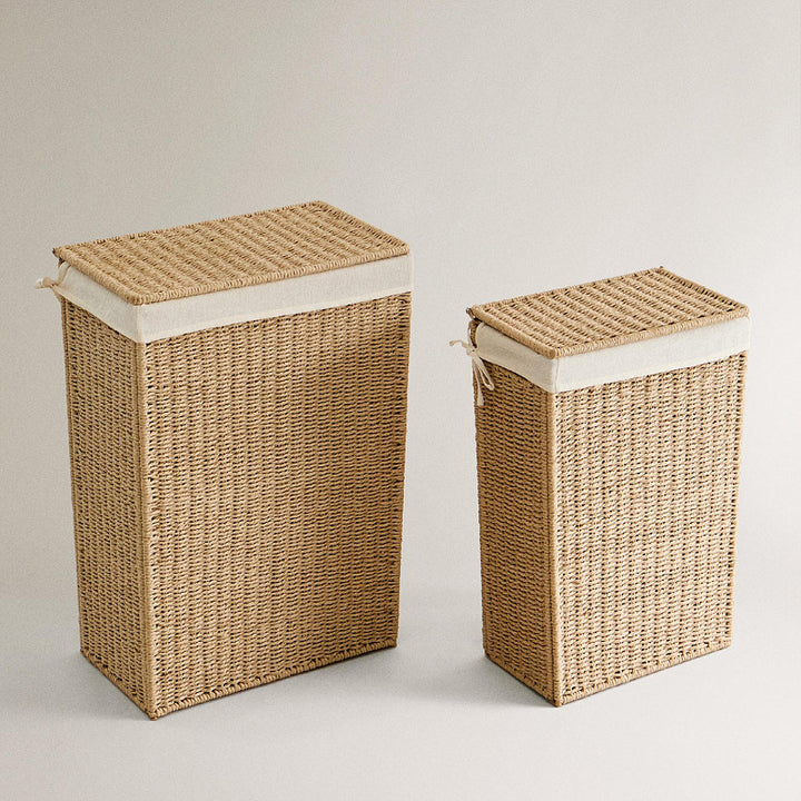 High-quality laundry basket made of natural wicker Bowlift