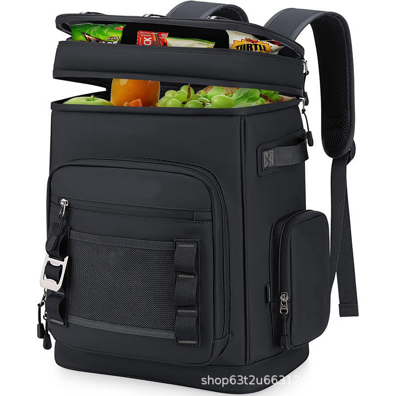 Insulated cooler backpack with multiple compartments and ergonomic carrying system Bowlift