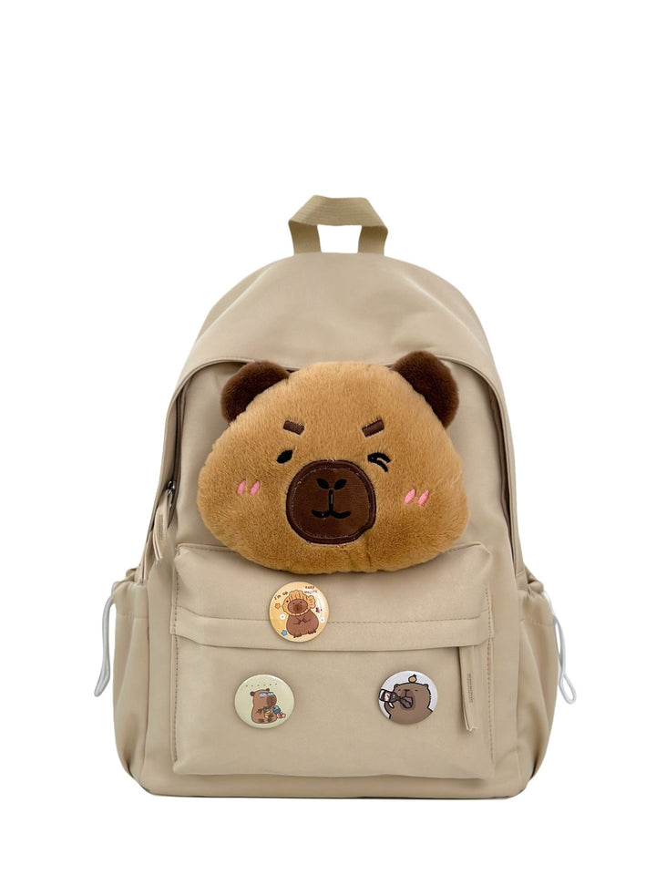 Backpack with Cozy Bear Design and Practical Compartments Bowlift
