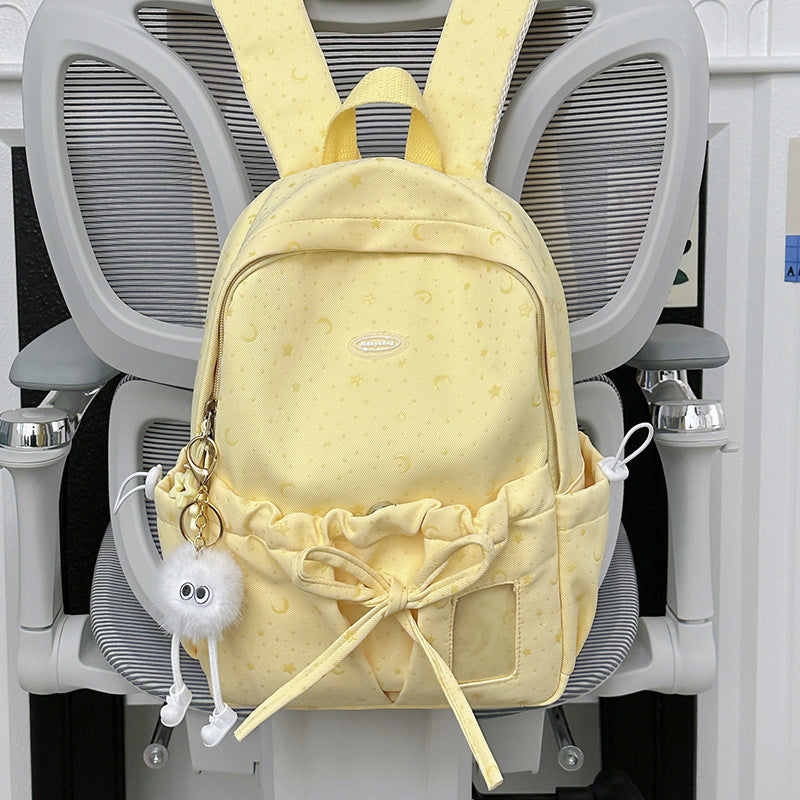 Star-Patterned Drawstring Closure Backpack