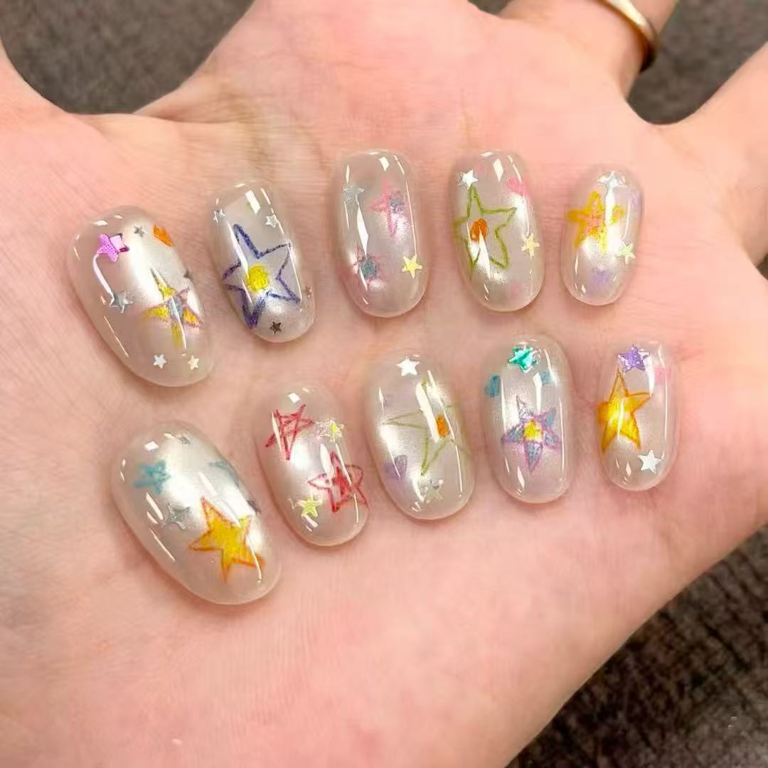 Artistic Press-On Nail Wraps Bowlift