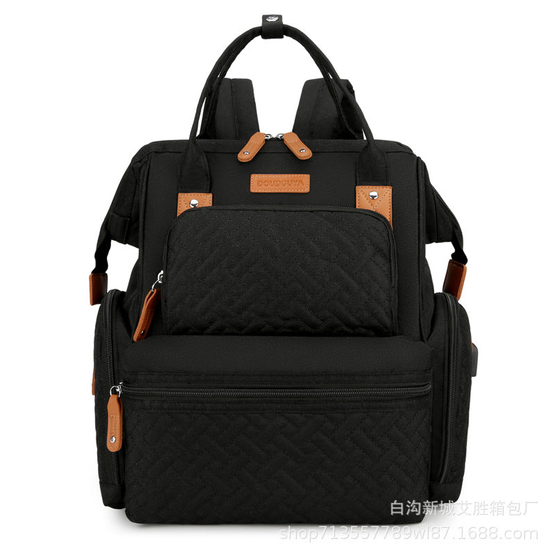 Stylish Multi-Pocket Diaper Backpack Bowlift