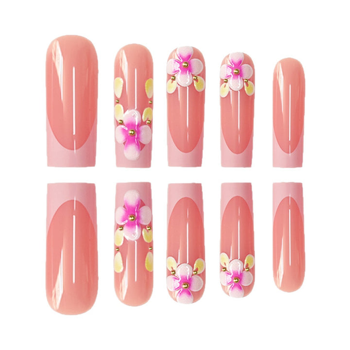Floral Embellished Nail Art Extensions Bowlift