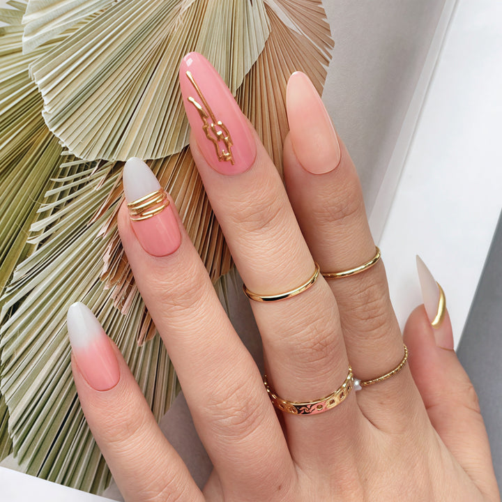Elegant Gradient Press-On Nails Bowlift