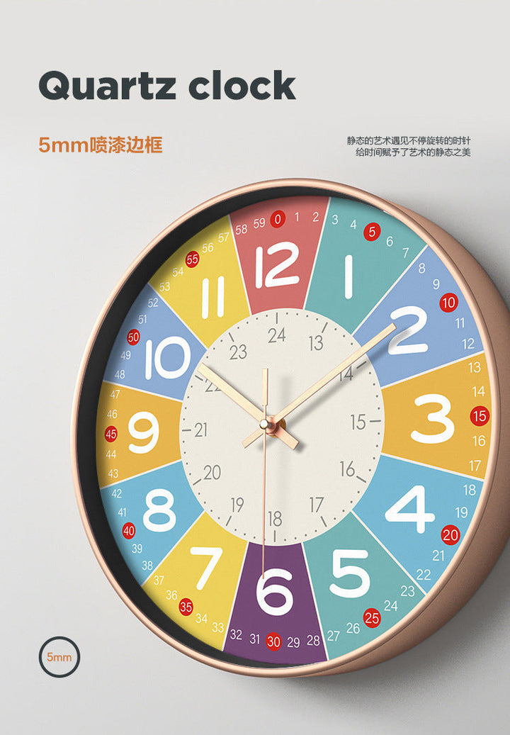 SilentKids Silent Wall Clock | Silent Wall Clock for Peace in Children's Rooms | Bowlift