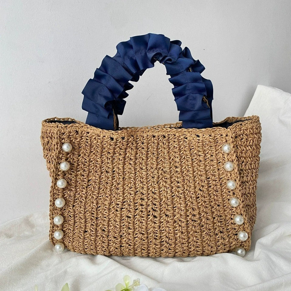Bucket bag with ruffled handle Bowlift