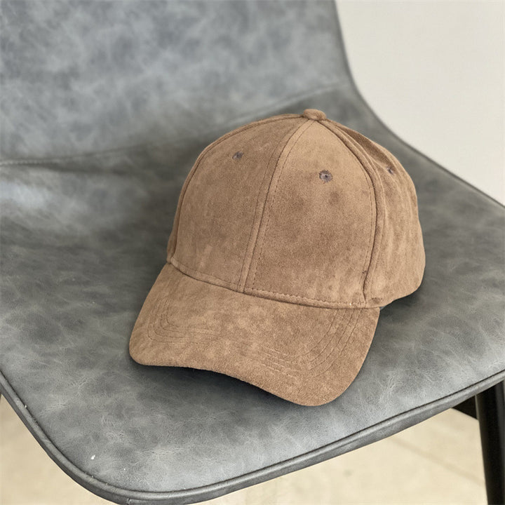 Men's Suede Texture Classic Cap Bowlift