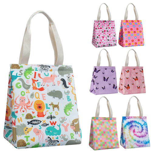 Insulated Butterfly Print Lunch Tote