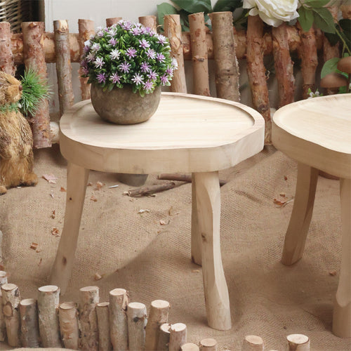 Modern wooden footstool Bowlift