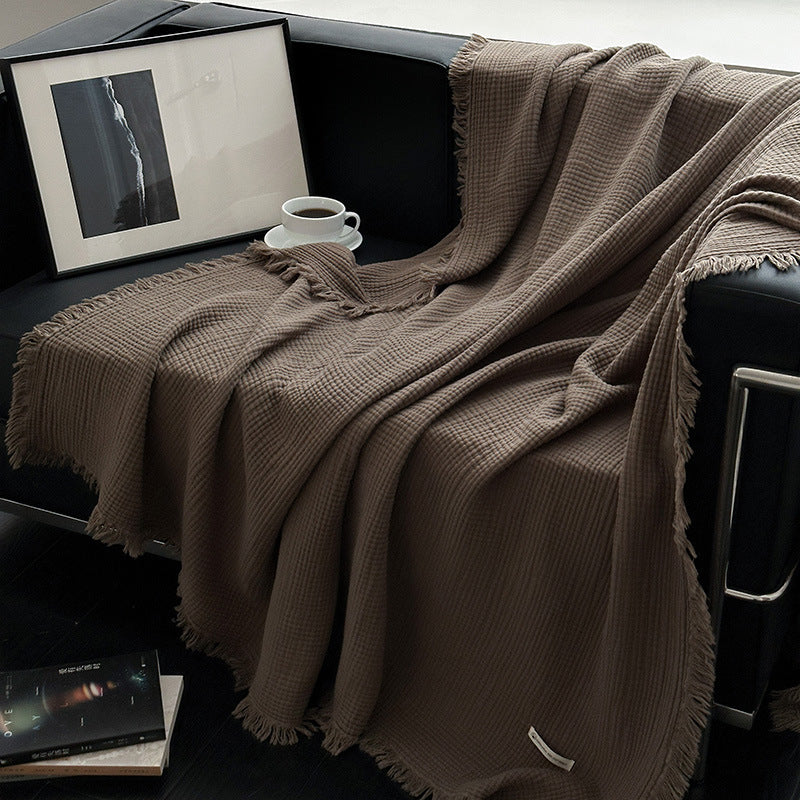 Women's cozy waffle textured blanket Bowlift