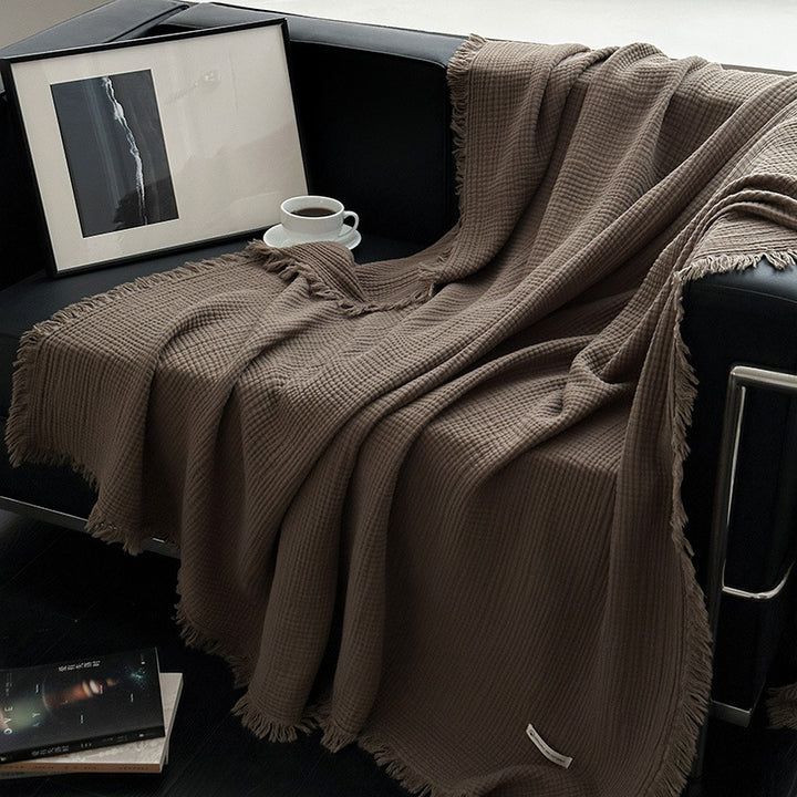 Women's cozy waffle textured blanket Bowlift