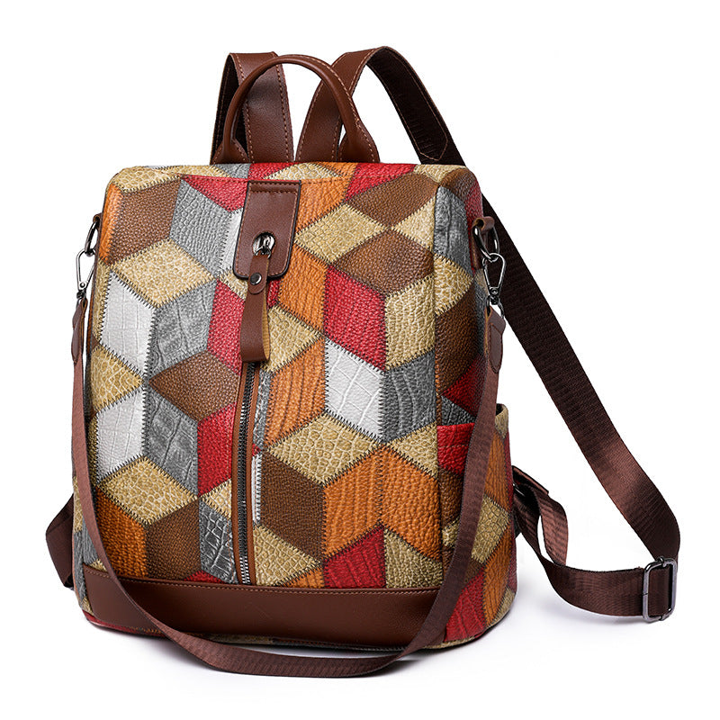 Geometric Pattern School Backpack Bowlift
