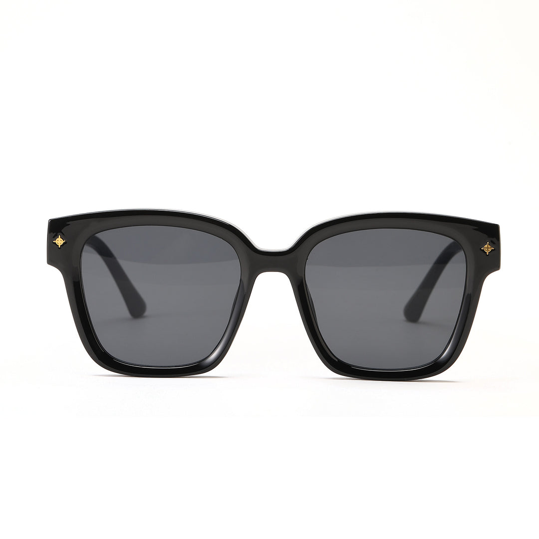 Women's fashionable square sunglasses with transparent frame Bowlift