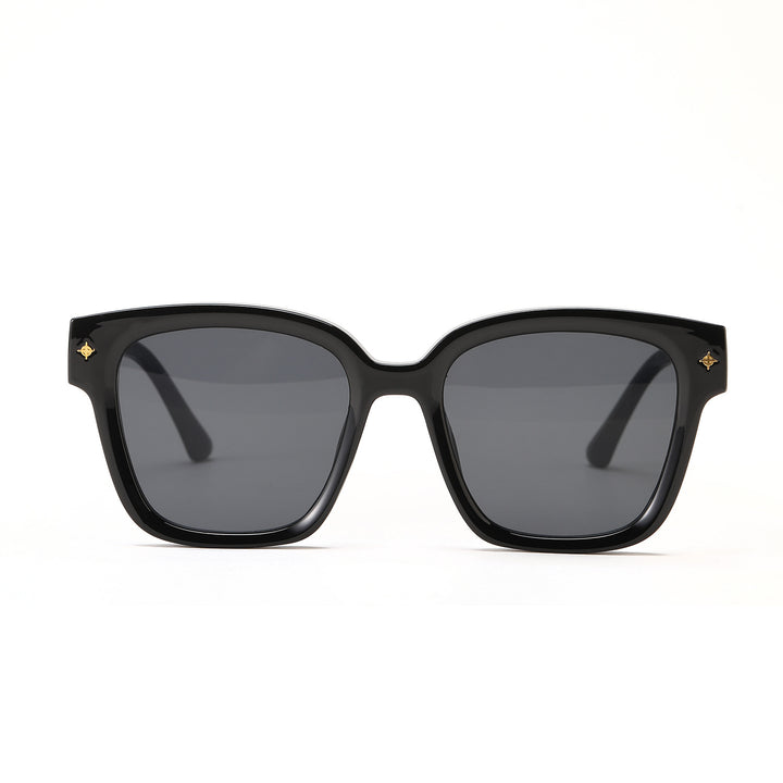 Women's fashionable square sunglasses with transparent frame Bowlift