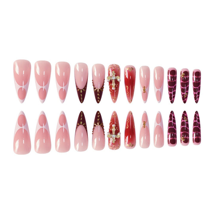 Glamorous Decorative Stiletto Press-On Nail Set Bowlift