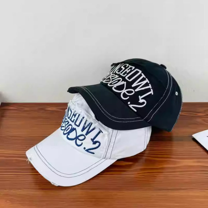 Men's Distressed Casual Cap Bowlift