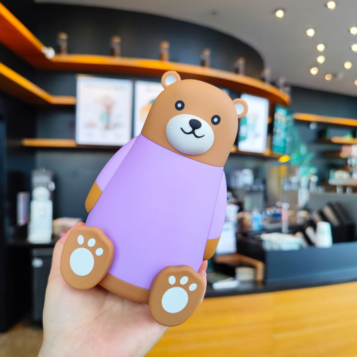 Women's playful bear drinking bottle Bowlift