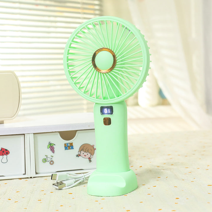 Women's Portable Table Fan with LED Temperature Display Bowlift