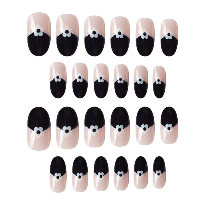 Artistic Floral Tip Press-On Nails Bowlift
