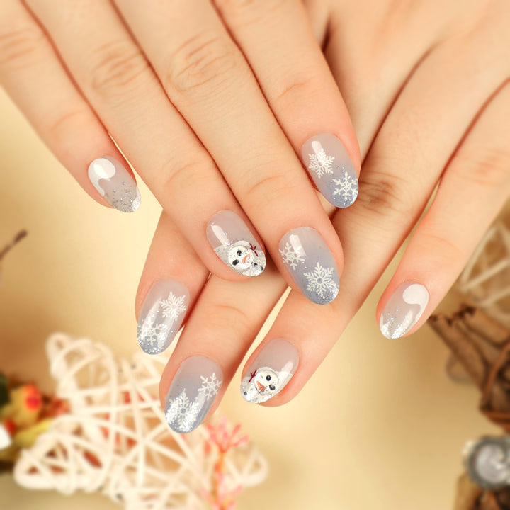 Artful Nail Extensions with Glitter and Rhinestone Embellishments Bowlift