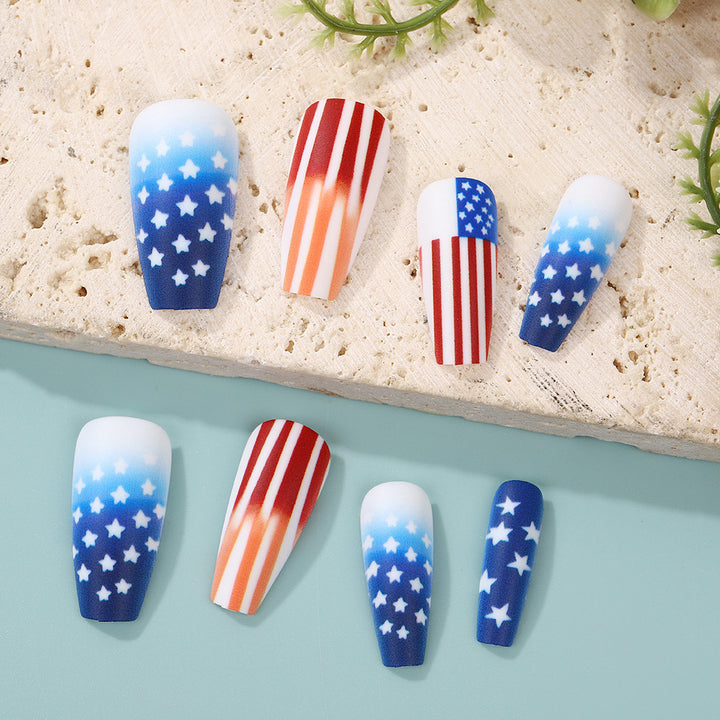 Patriotic style artificial nails Bowlift