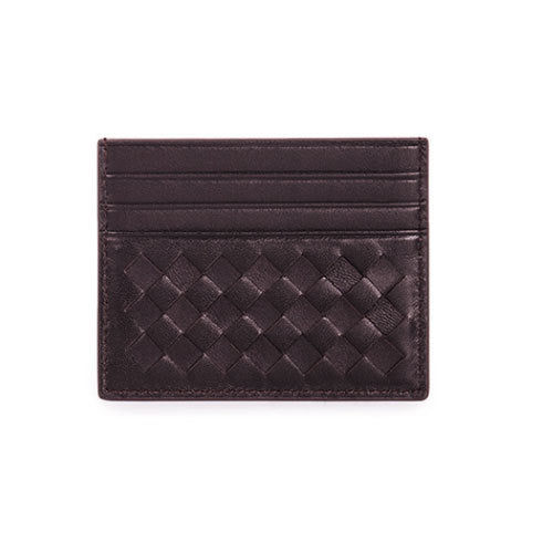 Woven Leather Credit Card Holder Bowlift