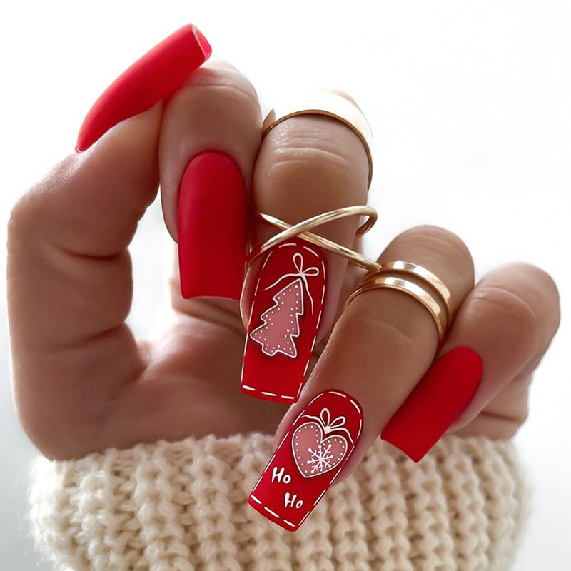 Festive Holiday-Themed Press-On Nails Bowlift