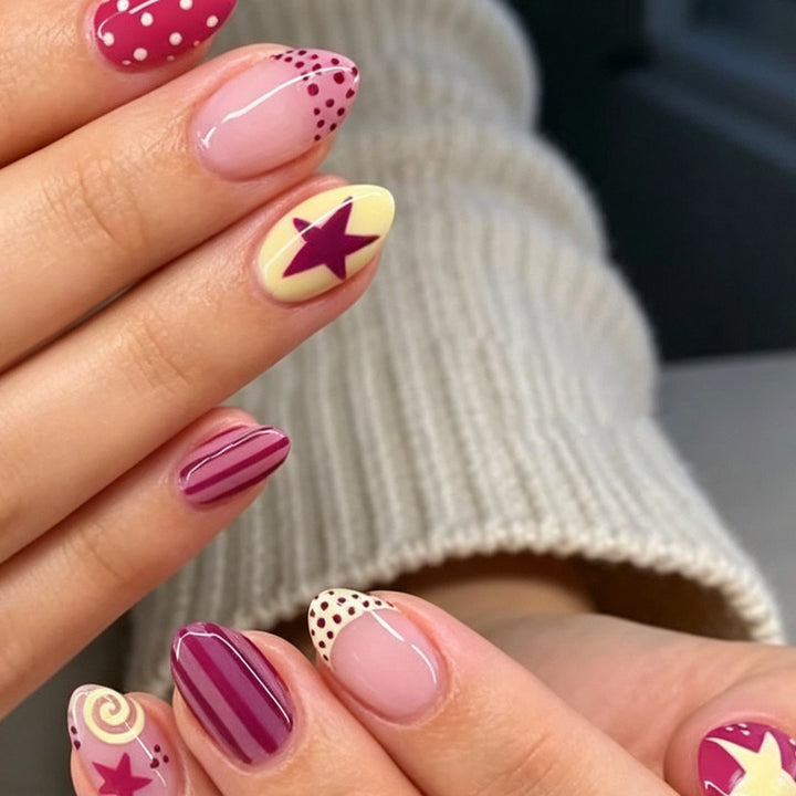 Creative Design Press-On Nail Art Bowlift