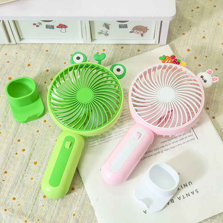 Women's Portable Hand Fan with Playful Animal Design Bowlift