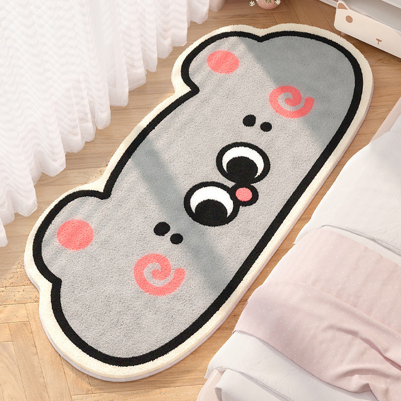 Plush Cartoon Bear-Shaped Rug
