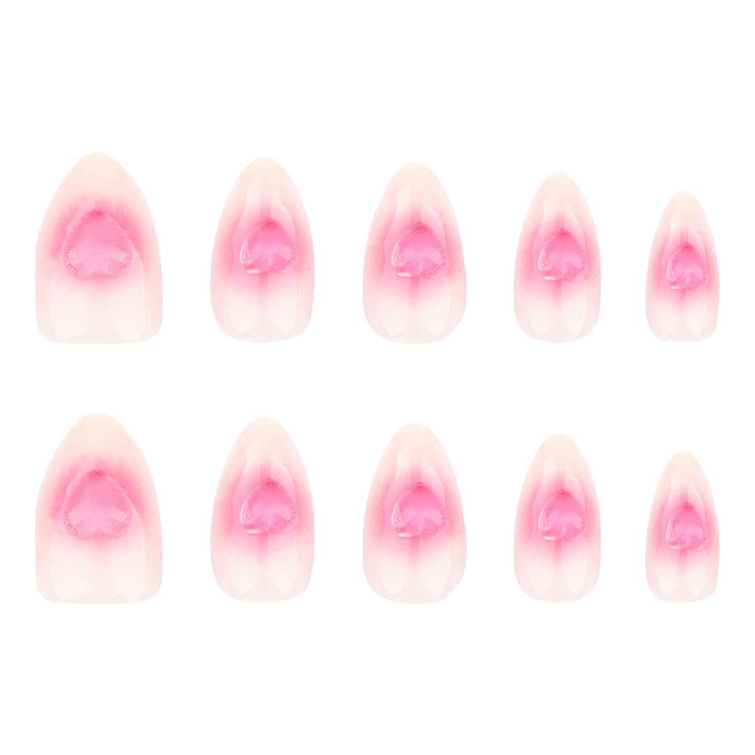 Artistic Nail Extensions with Rose Design Bowlift