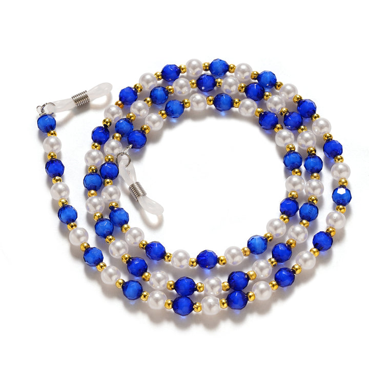 Elegant Pearl and Crystal Eyewear Chain Bowlift