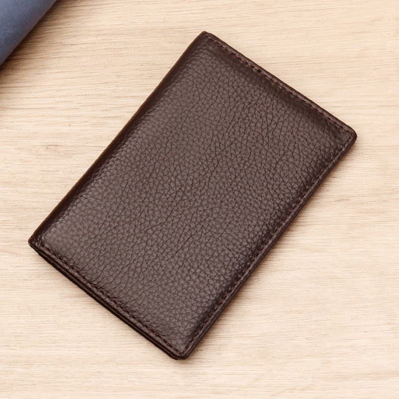 Premium Textured Leather Card Holder Bowlift