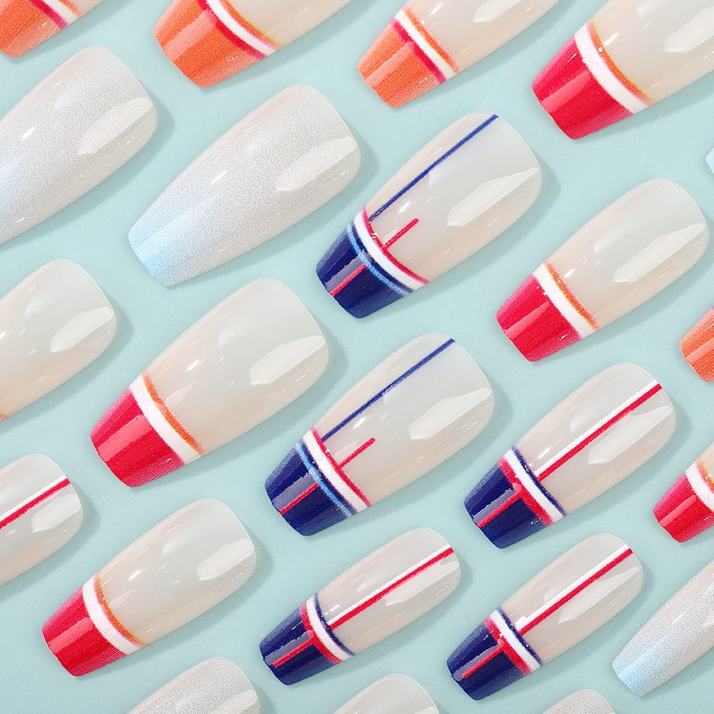Artificial Nail Set in Modern Gradient Design Bowlift