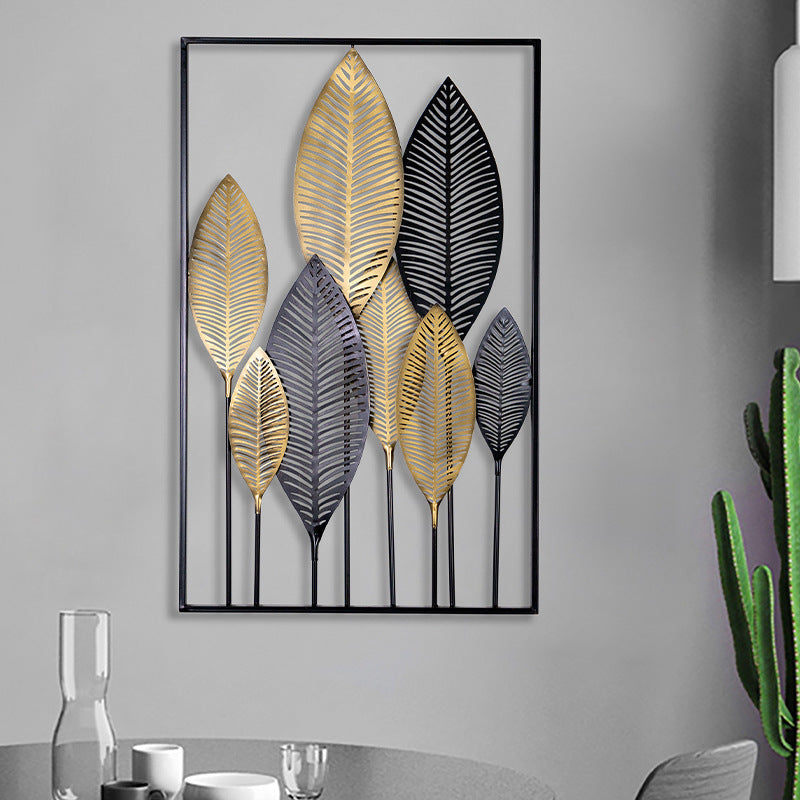Artistic Metal Leaf Wall Sculpture Bowlift