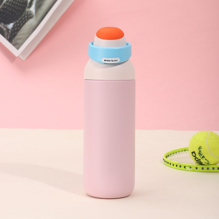 Women's insulated drinking bottle with ergonomic closure Bowlift
