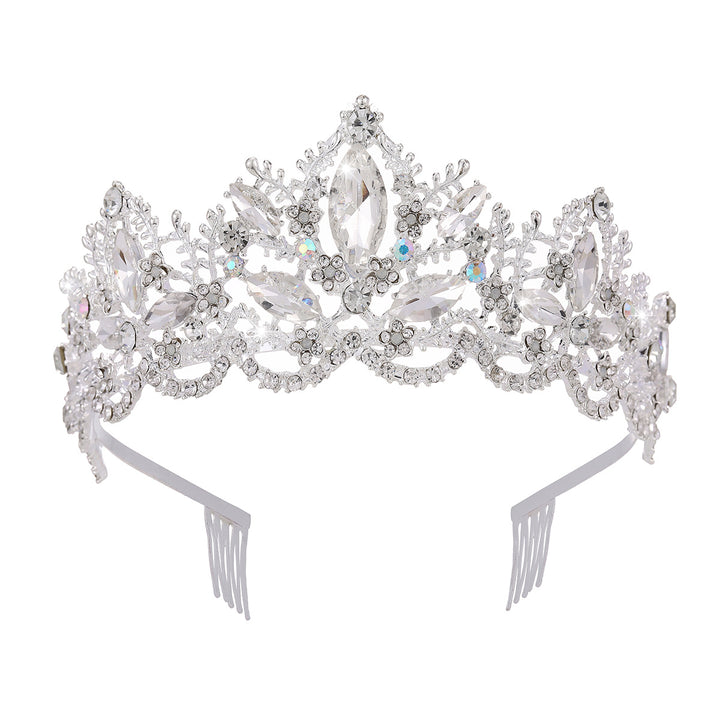 Ladies Glamorous Tiara with Sparkling Crystal Decorations Bowlift