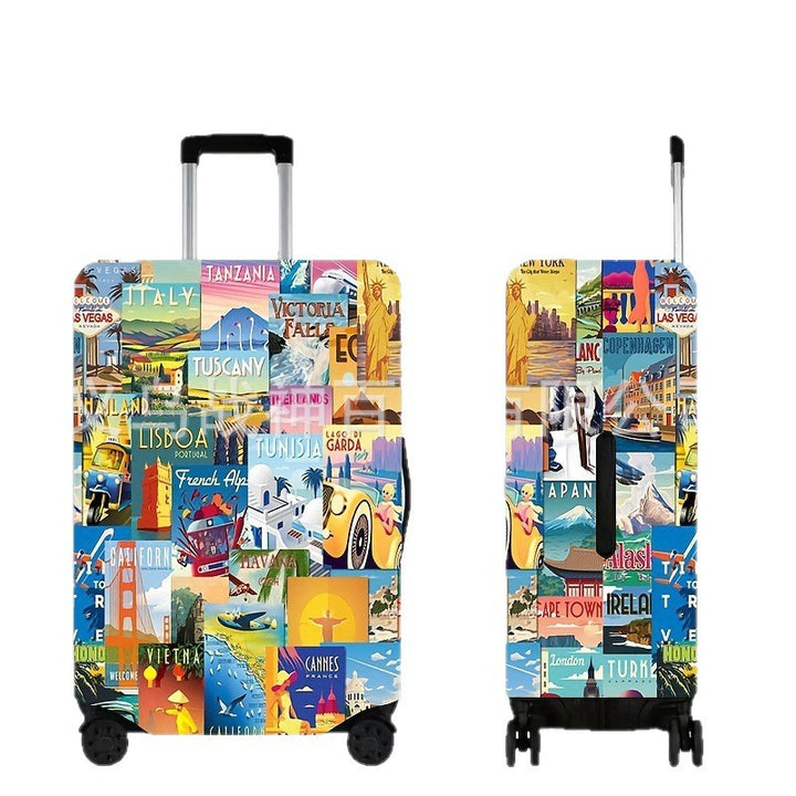 Vintage Travel-Inspired Hard Shell Suitcase Bowlift