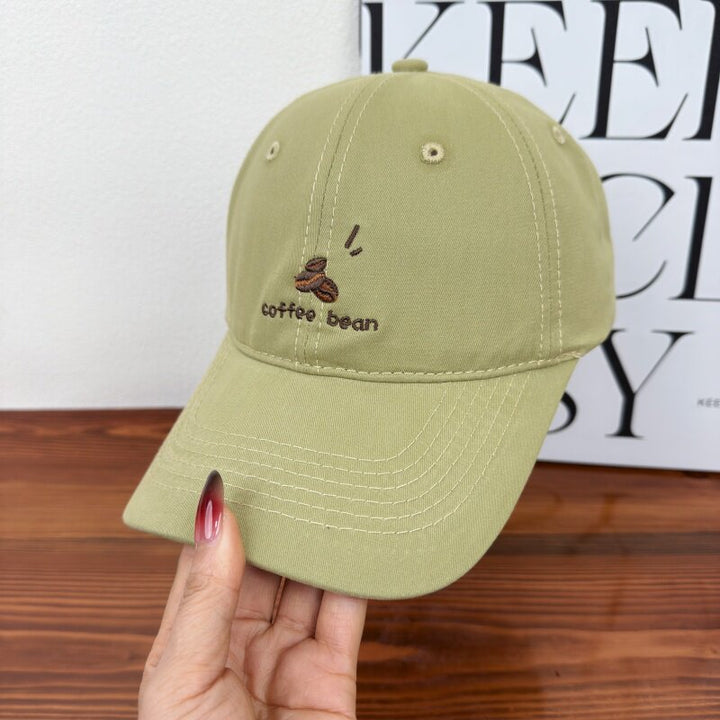 Women's Embroidered Coffee Bean Baseball Cap Bowlift