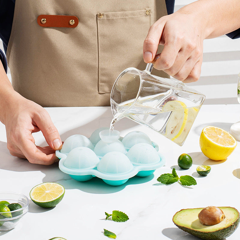 Silicone Ice Cube Tray with Basketball Design Bowlift