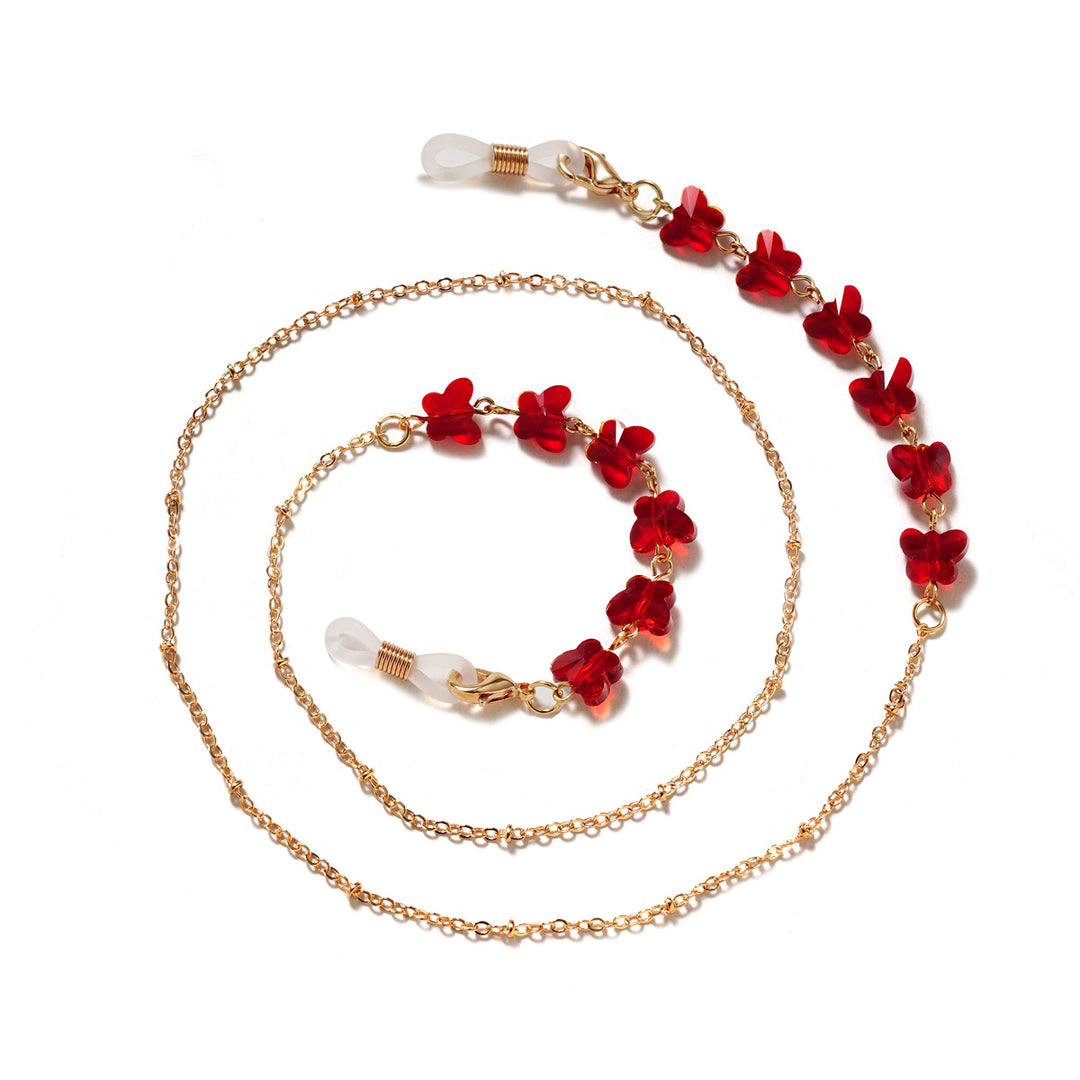 Floral-Embellished Eyewear Chain Bowlift
