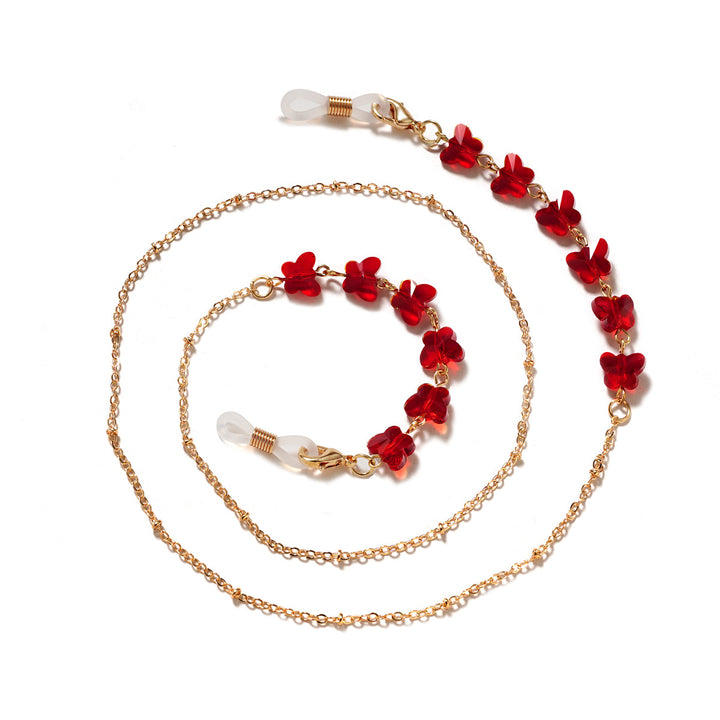 Floral-Embellished Eyewear Chain Bowlift