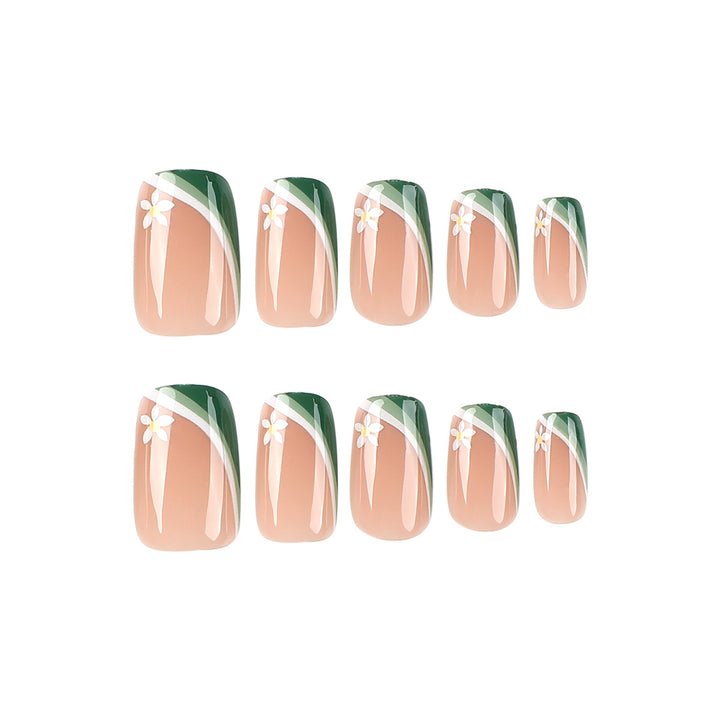 Artificial nails with floral design Bowlift