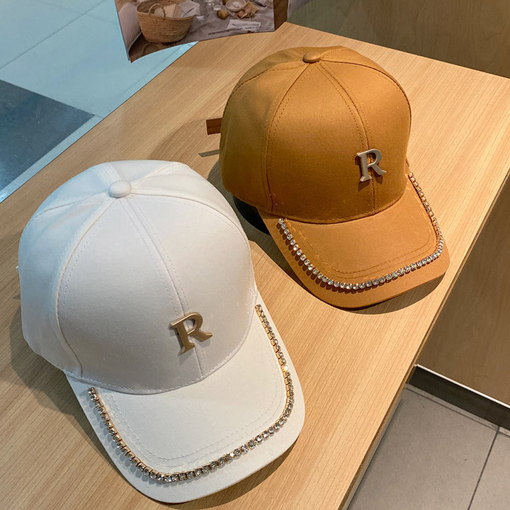 Women's Studded Rhinestone Baseball Cap Bowlift