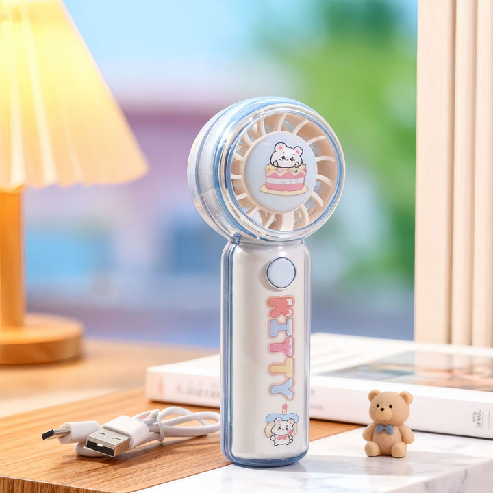 Ladies Portable Hand Fan with Playful Design Bowlift