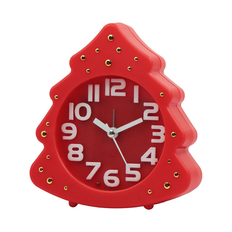 Funnier bedside clock in creative Christmas tree design Bowlift